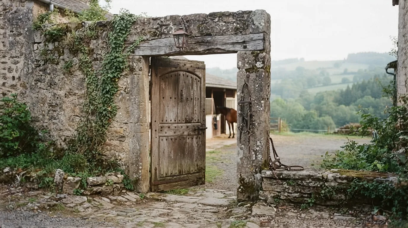 Entrée du La Ronde des Poneys, centre équestre à Saint-Mexant