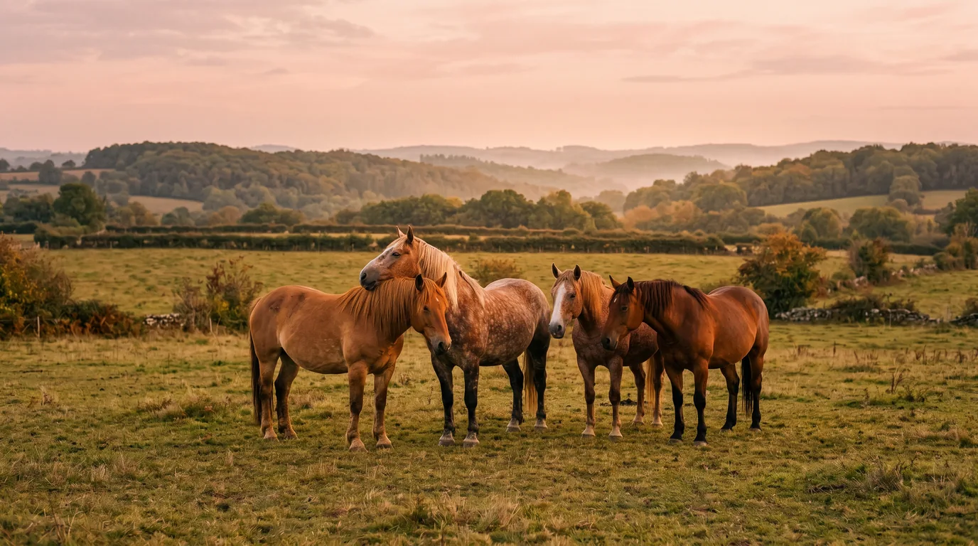 Les chevaux du La Ronde des Poneys en liberté, Corrèze